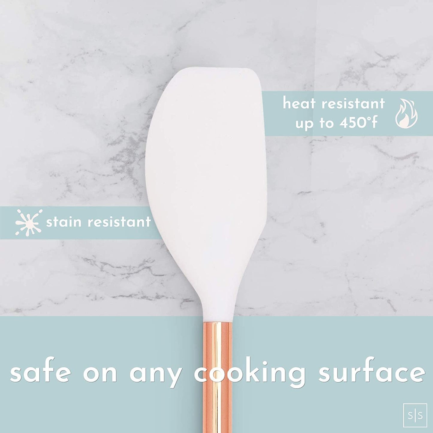 17-Piece Rose Gold Silicone and Copper Kitchen Utensil Set with Holder - Includes Measuring Cups, Spoons, and Utensils for Nonstick Cookware - Elegant Copper Kitchen Accessories