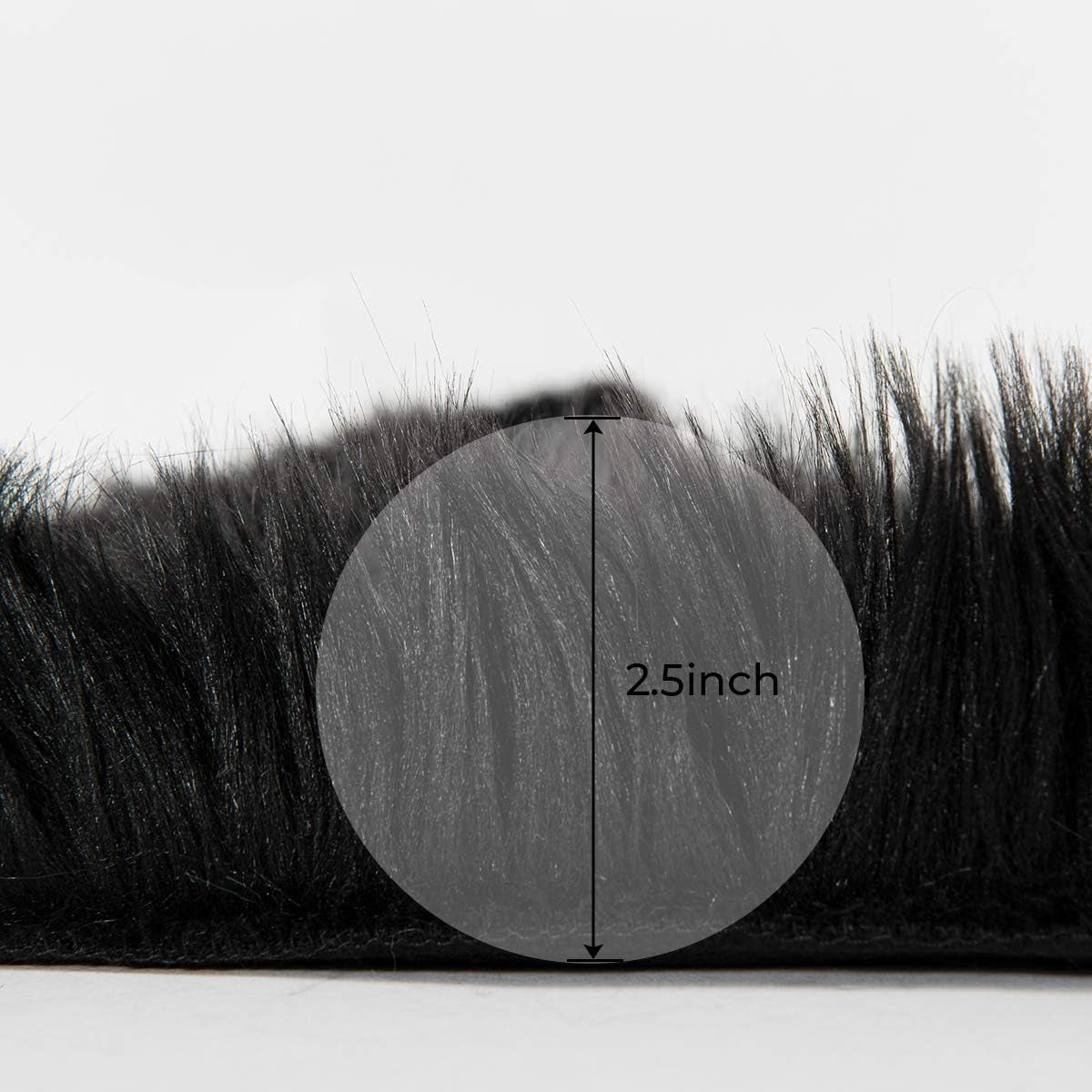 Faux Sheepskin Fur Area Rug Set, Black, 2x3 Feet, Fluffy Soft Plush Shaggy Carpet for Indoor Use, Ideal for Sofa, Chair, Bedroom, Living Room, and Home Décor