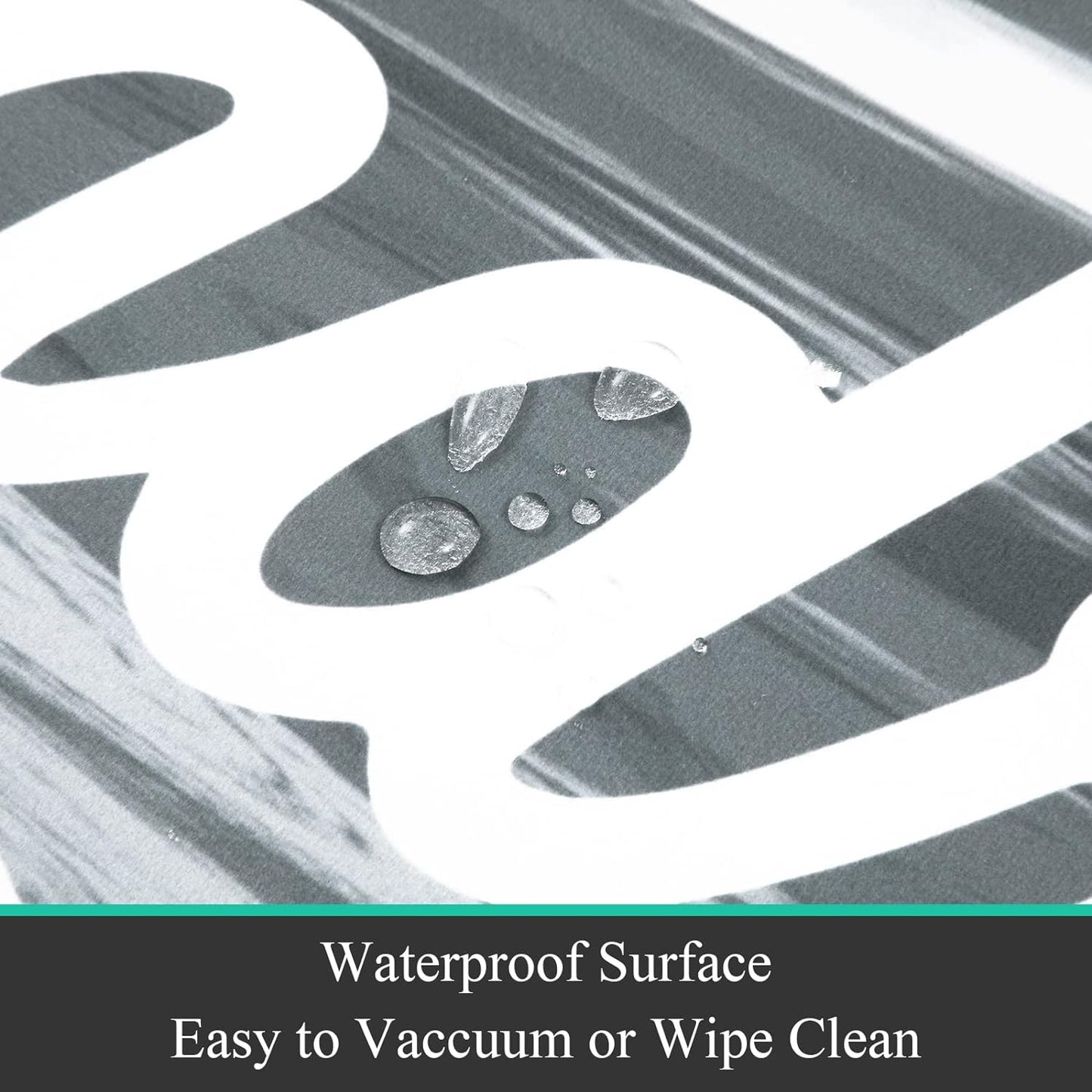 Waterproof Rubber Laundry Room Rug Runner 20" x 48" - Non-Slip, Washable Floor Mat for Farmhouse, Mudroom, and Bathroom Decor