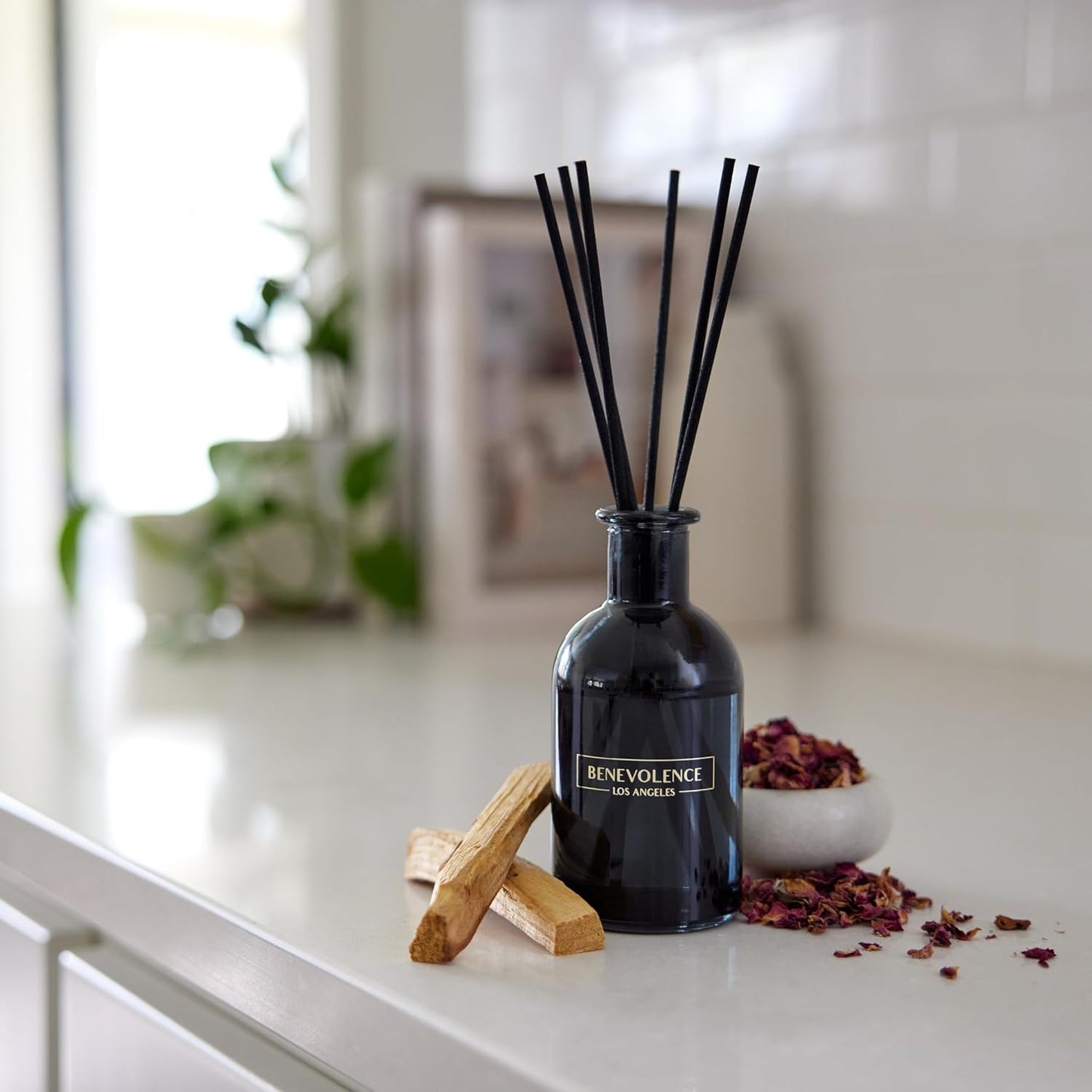 Reed Diffuser Set with Rose & Sandalwood Aromatherapy Fragrance | Elegant Home Décor Gift Box for Relaxation and Scent Enhancement