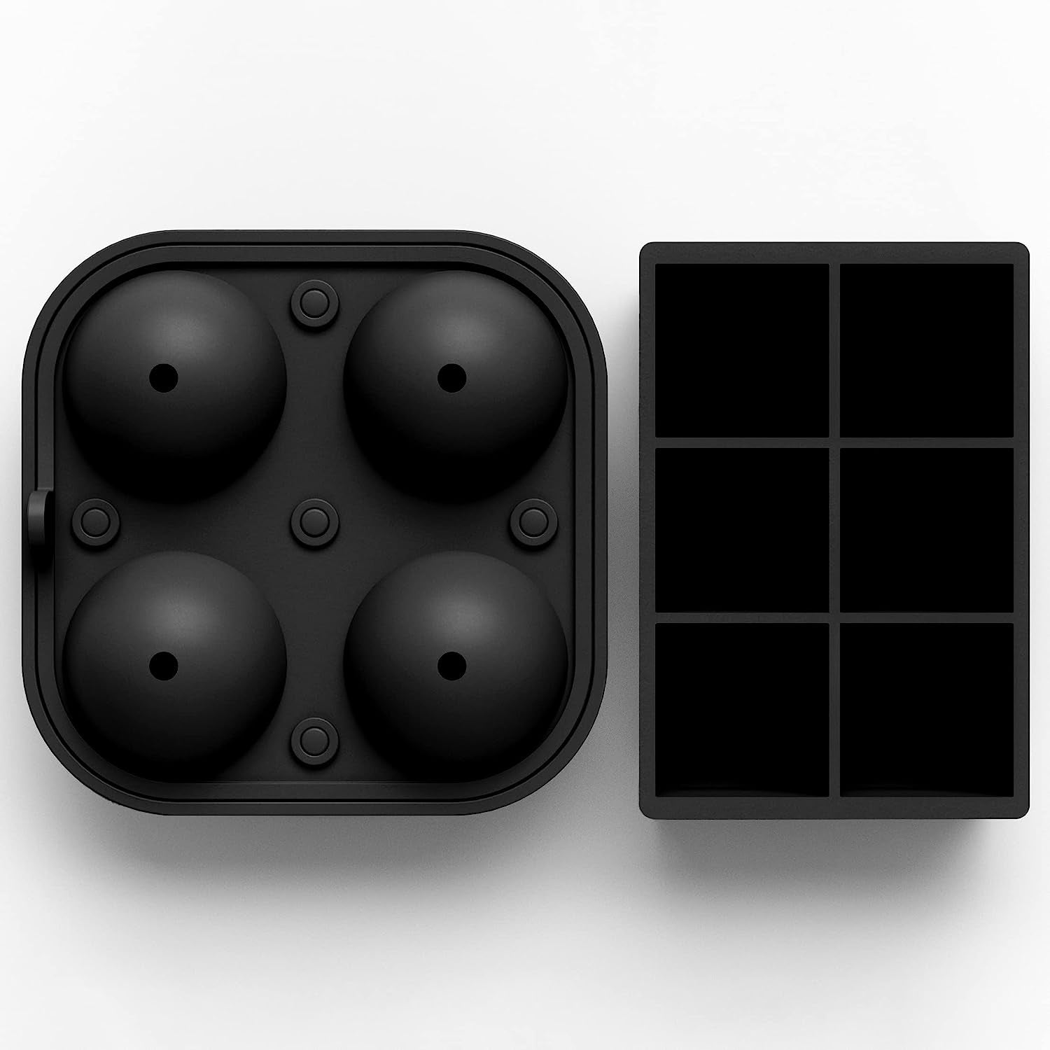 Premium Silicone Ice Cube Tray and Large Molds for Whiskey - Slow-Melting, Plastic-Free, Effortless Release, Perfect for Gifting and Enhancing Cocktails