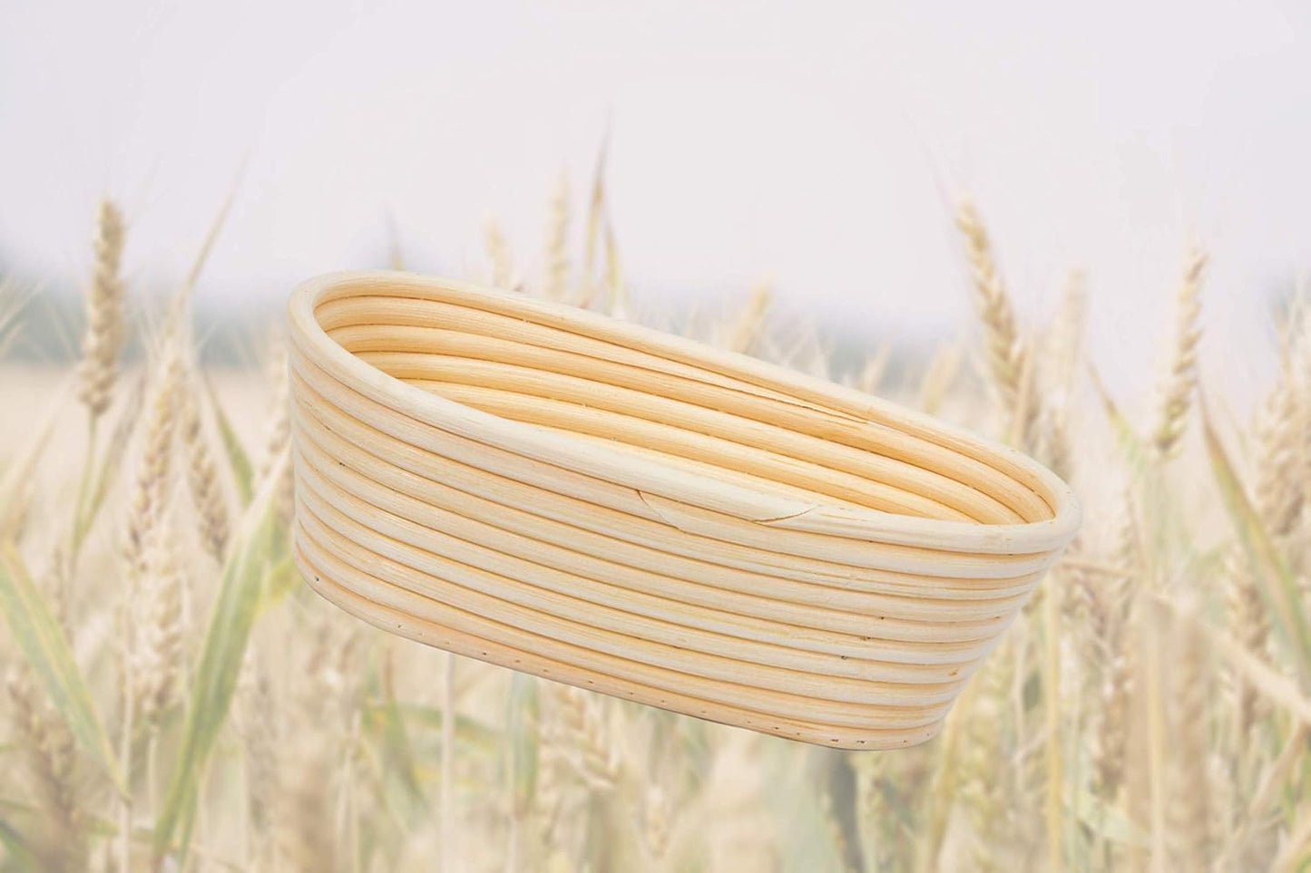 10-Inch Oval Bread Banneton Proofing Basket Set - Handmade Sourdough Bread Basket with Stencils for Professional and Home Bakers - Perfect Gift for Birthdays