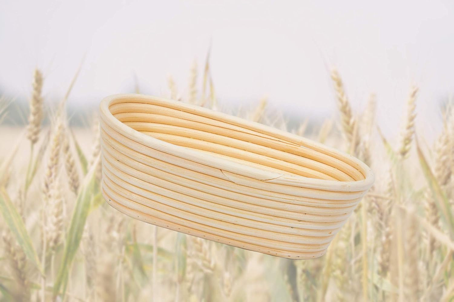 10-Inch Oval Bread Banneton Proofing Basket Set - Handmade Sourdough Bread Basket with Stencils for Professional and Home Bakers - Perfect Gift for Birthdays