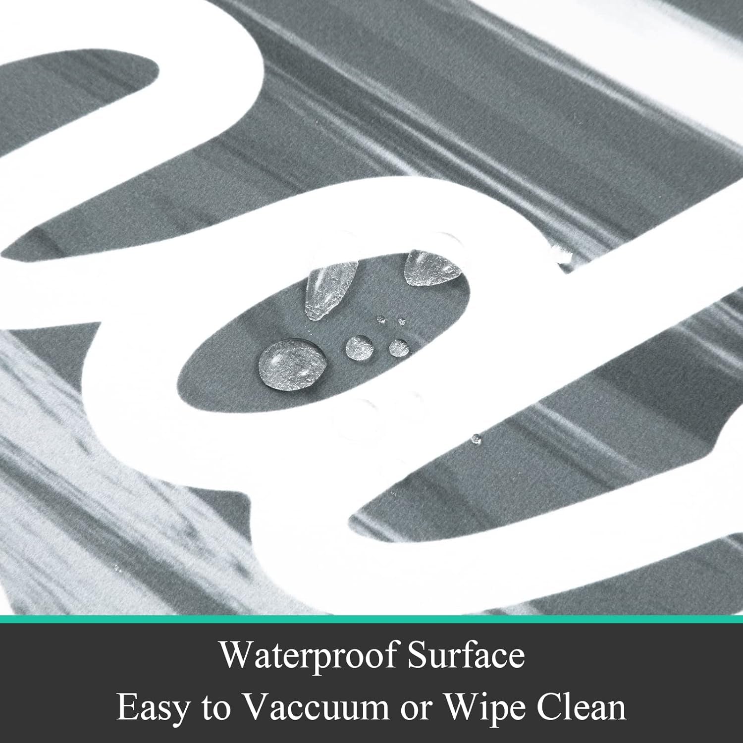 Waterproof Rubber Laundry Room Rug Runner 20" x 48" - Non-Slip, Washable Floor Mat for Farmhouse, Mudroom, and Bathroom Decor