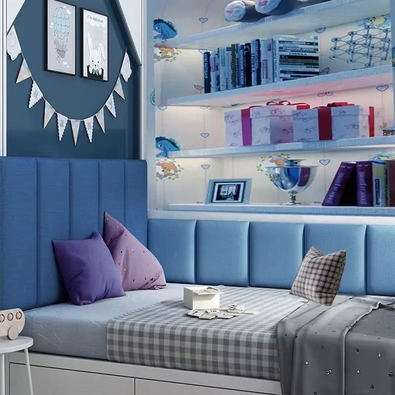 Home Decor Bed Headboard Decor Tatami Soft Package 3D Wall Stickers for Kids Room Anti-Collision Home Decor Self-Adhensive