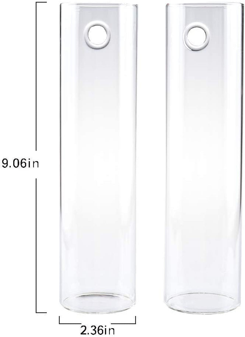 Wall-Mounted Plant Terrarium Propagation Station with Four Hanging Glass Tubes for Hydroponic Plants - Elegant Indoor Wall Vases and Decorative Planter for Home and Office Decor