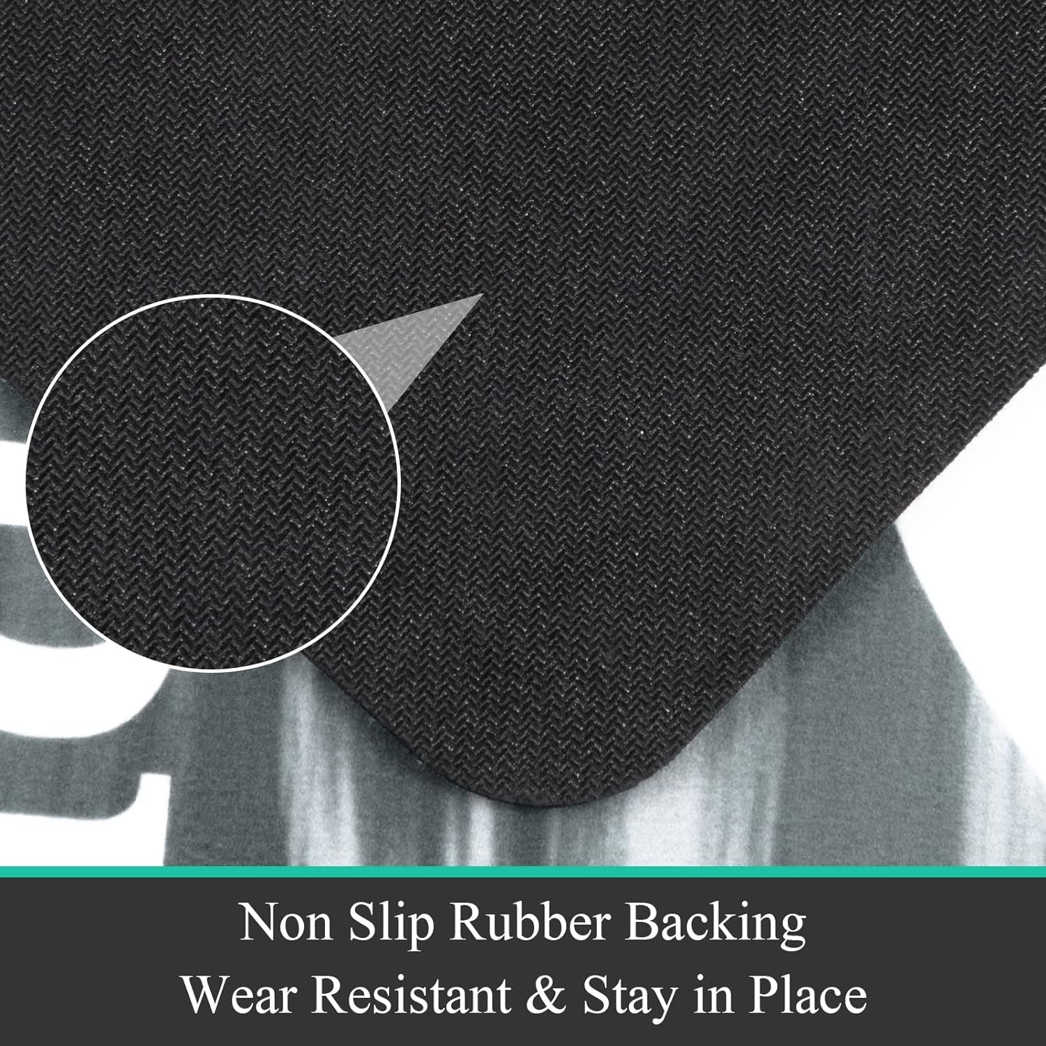 Waterproof Rubber Laundry Room Rug Runner 20" x 48" - Non-Slip, Washable Floor Mat for Farmhouse, Mudroom, and Bathroom Decor